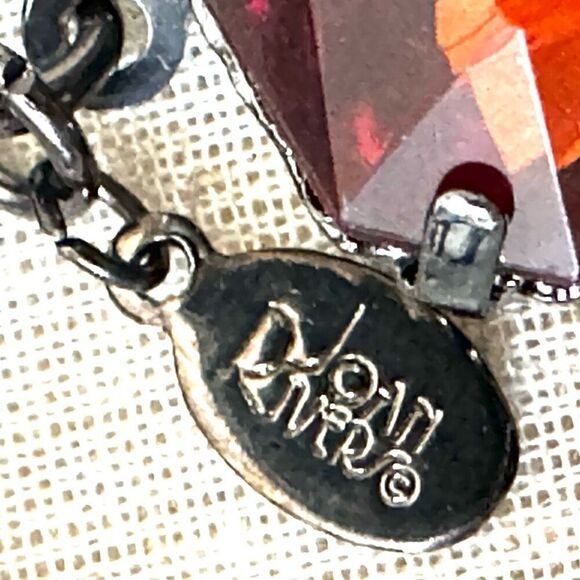 Joan Rivers  Large Amber Lucite Chunky Necklace - Picture 8 of 9